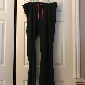 Smitten black and pink ladies scrub pants
